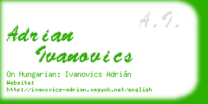 adrian ivanovics business card