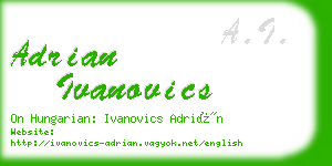 adrian ivanovics business card